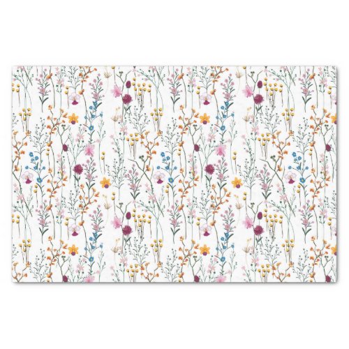 Summer Wildflower Pattern Tissue Paper