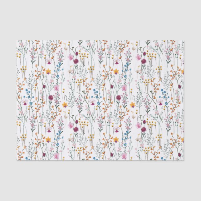 Summer Wildflower Pattern Tissue Paper (Front)