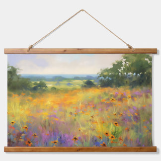 Summer Wildflower Valley Landscape Bloom Art Hanging Tapestry