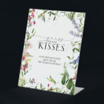 Summer Wildflower Watercolor How Many Kisses Pedestal Sign<br><div class="desc">Designed to coordinate with my Elegant Summer Wildflower Watercolor Floral Bridal Shower Suite, this gorgeous bridal shower "Guess How Many Kisses" pedestal sign features watercolor summer wildflowers such as sweet pea, lupines, snapdragons, and more, in bright, summery shades of pink, lilac, lavender, yellows, blues and delicate green botanical leaves. Part...</div>