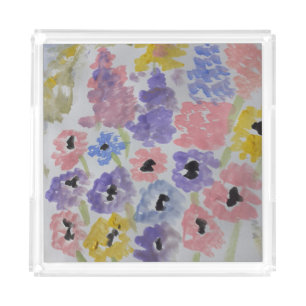 Summer Wildflowers Acrylic Tray