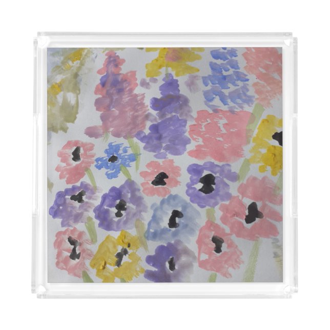Summer Wildflowers Acrylic Tray (Front)