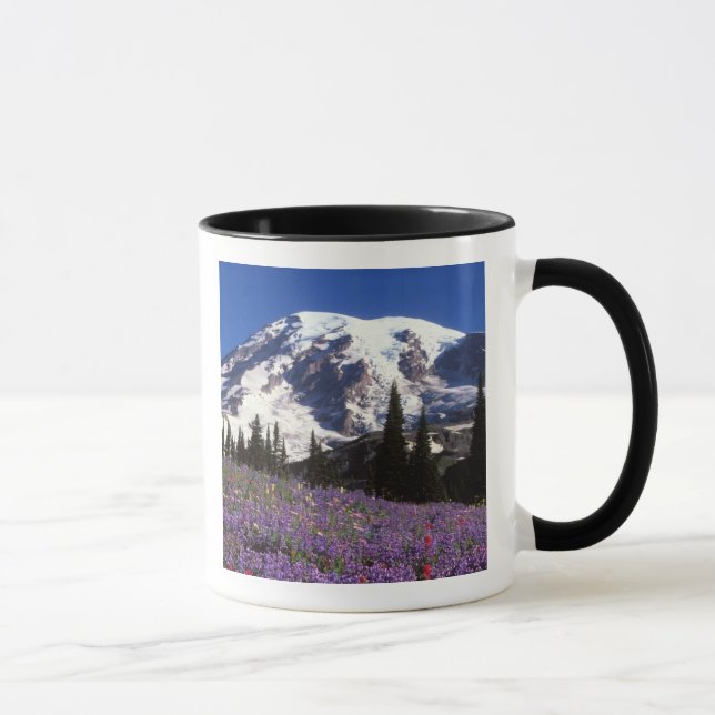 summer wildflowers at the base of Mount Rainier, 2 Mug (Right)