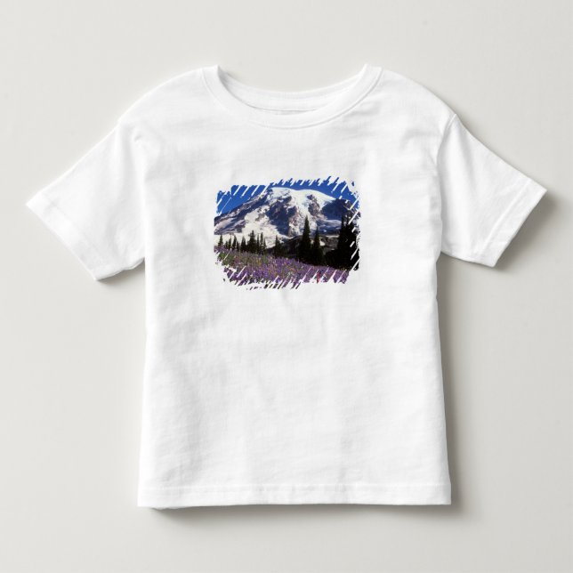 summer wildflowers at the base of Mount Rainier, 2 Toddler T-shirt (Front)