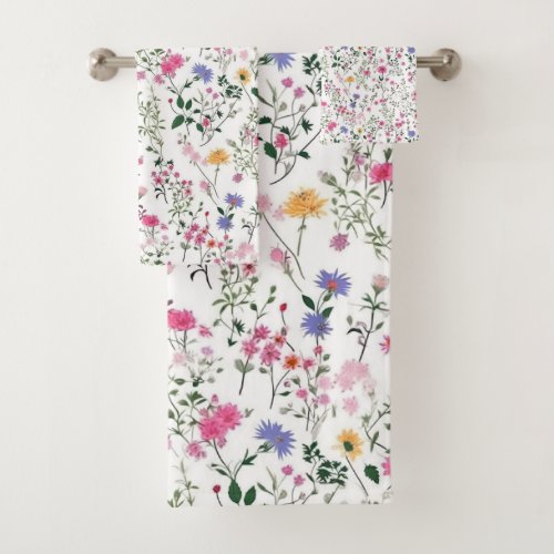 Summer Wildflowers Bath Towel Set