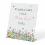 Summer Wildflowers & Butterflies Recipe Card Pedestal Sign