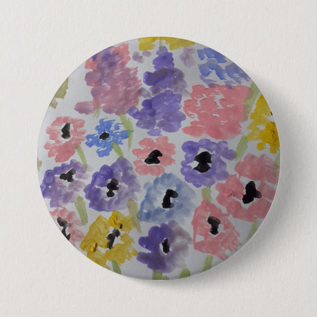Summer Wildflowers Button (Front)