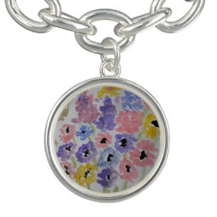 Summer Wildflowers Charm Bracelet