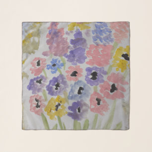 Summer Wildflowers Chiffon Scarf