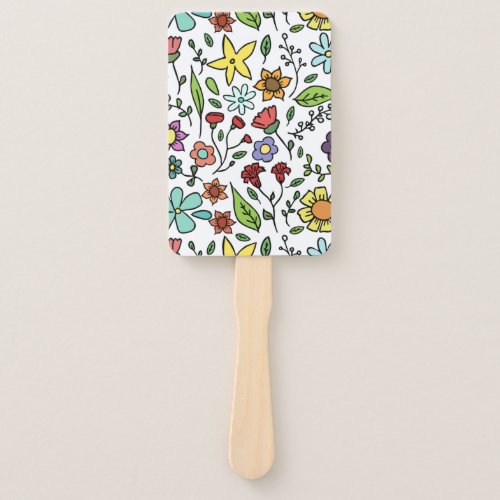 Summer Wildflowers  Favor Box Hand Fan