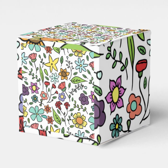 Summer Wildflowers  Favor Boxes (Front Side)