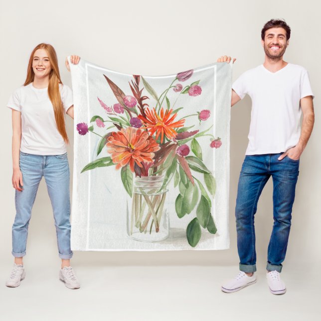 Summer Wildflowers Fleece Blanket (In Situ)