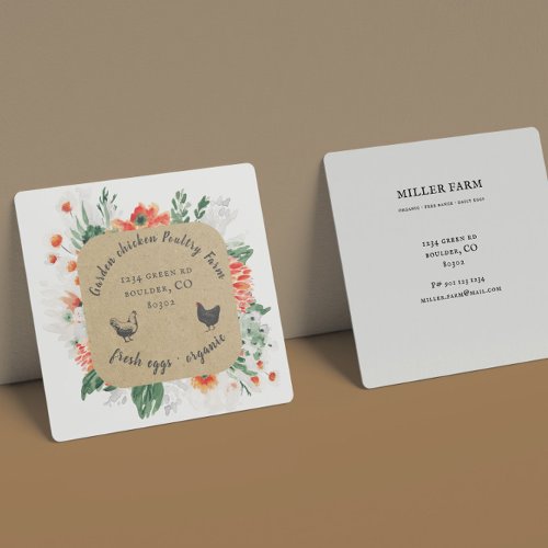 Summer Wildflowers Floral Farmhouse Business Card