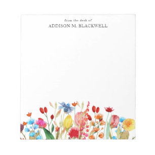 Summer Wildflowers From The Desk Of Notepad