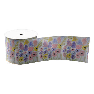 Summer Wildflowers  Grosgrain Ribbon