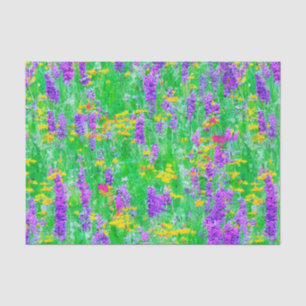 Summer Wildflowers in a Green Field Tissue Paper