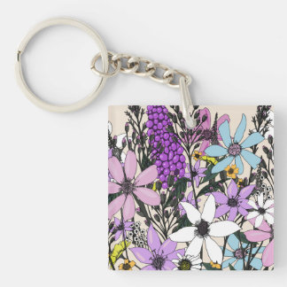 Summer Wildflowers Keychain