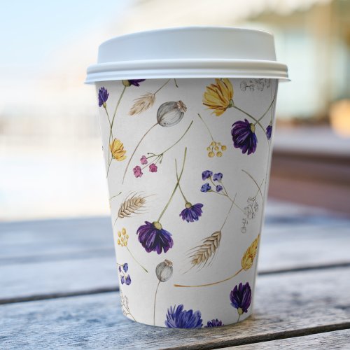 Summer Wildflowers Pattern Paper Cups