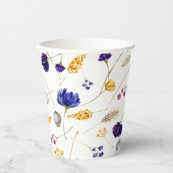 Summer Wildflowers Pattern Paper Cups