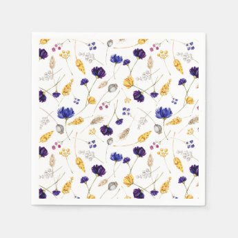 Summer Wildflowers Pattern Paper Napkins