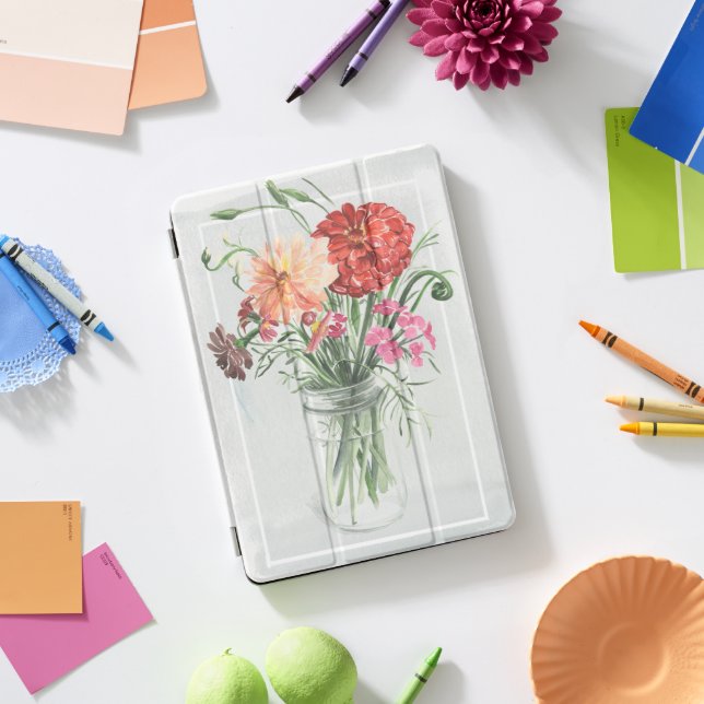 Summer Wildflowers - Pinks & Reds iPad Pro Cover (Desk)