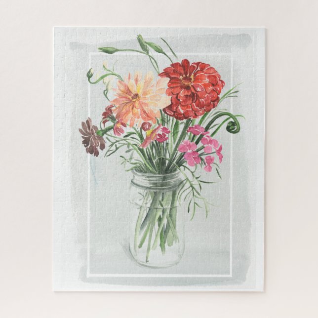 Summer Wildflowers - Pinks & Reds Jigsaw Puzzle (Vertical)