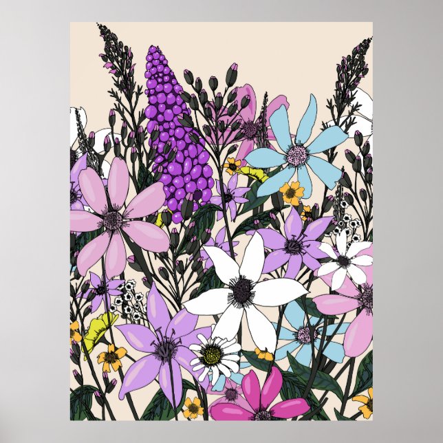 Summer Wildflowers Poster (Front)