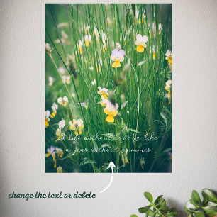 Summer wildflowers poster
