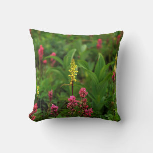 Summer Wildflowers Send Forth A Riot Of Color Throw Pillow