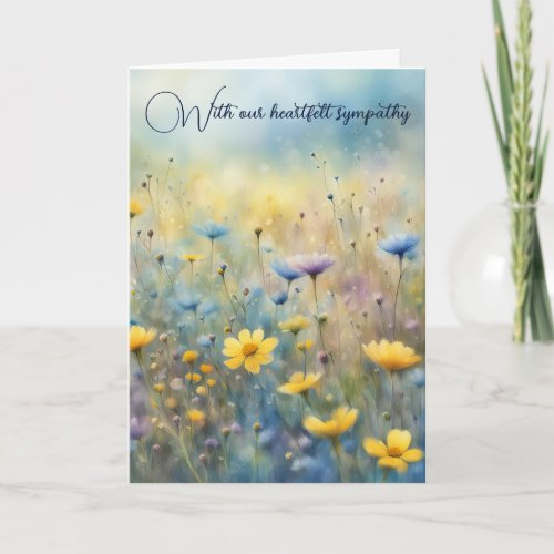 Summer Wildflowers Sympathy Card