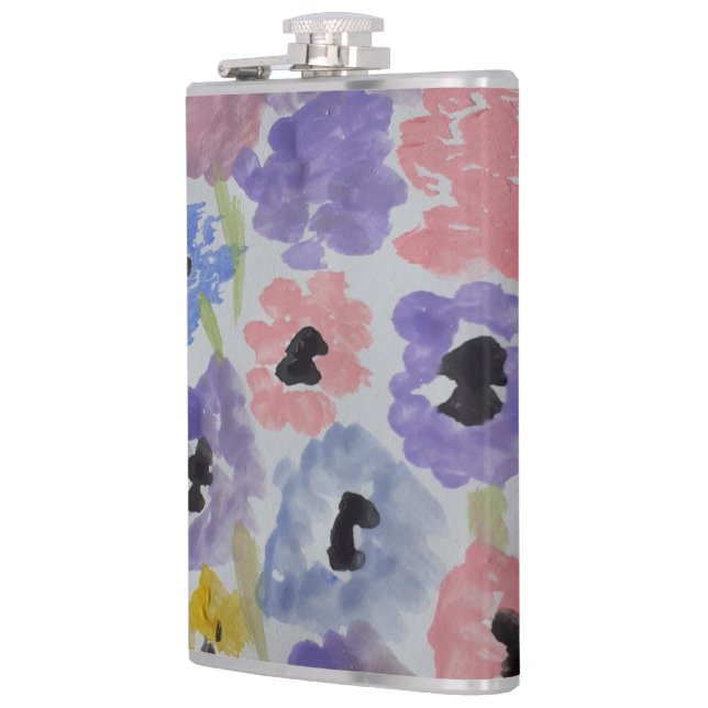 Summer Wildflowers Vinyl Wrapped Flask (Left)