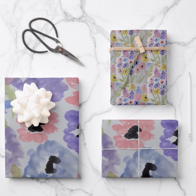 Summer Wildflowers Wrapping Paper Sheets (Front)