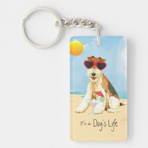 Summer Wire Fox Terrier Keychain