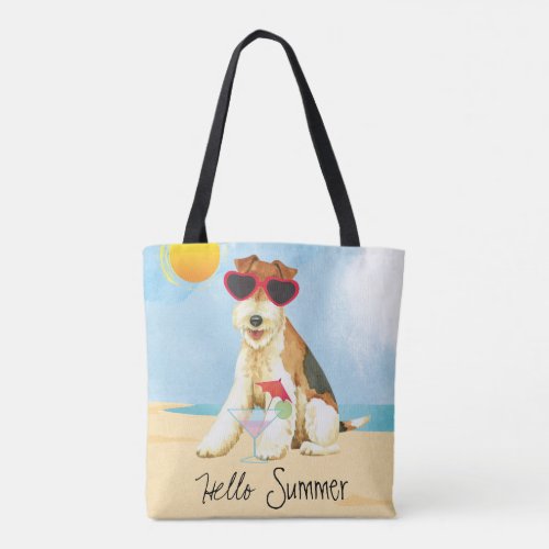 Summer Wire Fox Terrier Tote Bag