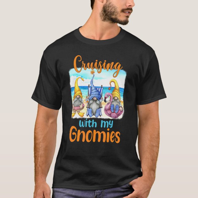 Summer With My Gnomies Vacation Cruise Ship Cute G T-Shirt (Front)