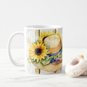 summer with sunflowers vintage  coffee mug