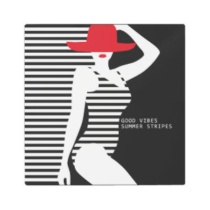 Summer Woman metal wall art