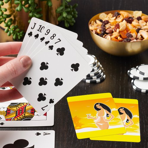 Summer Woman Playing Cards