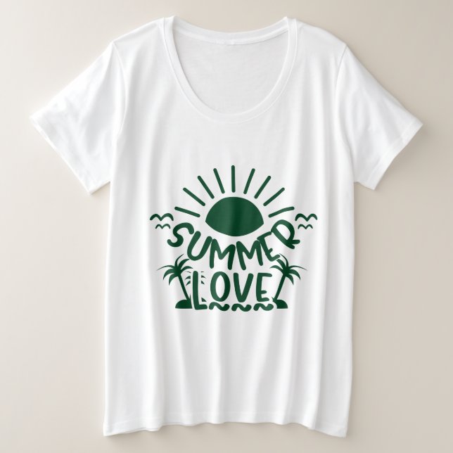 Summer Women's Plus Size  T-Shirt (Design Front)