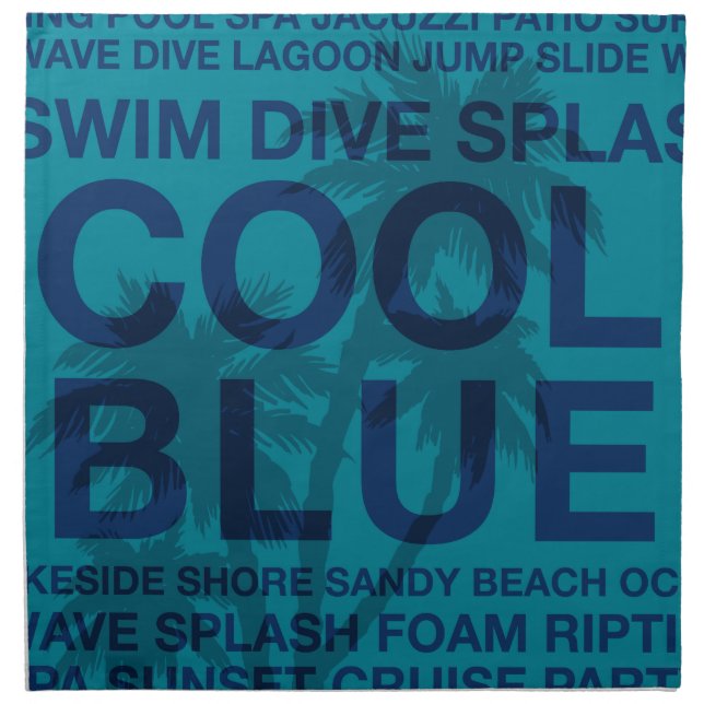 Summer Words Poolside and Palm Tree Napkins (Front)