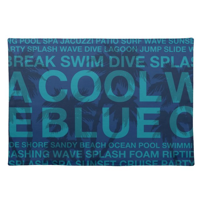 Summer Words Poolside and Palm Tree Placemats (Front)