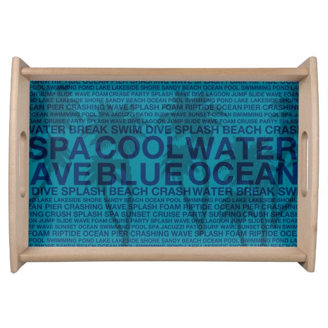 Summer Words Poolside and Palm Tree Tray (Front)