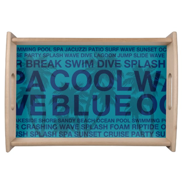 Summer Words Poolside and Palm Tree Tray (Front)