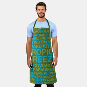 Summer Words Tropical and Monstera Leaf Apron