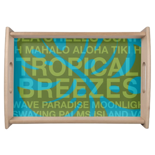 Summer Words Tropical and Monstera Leaf Tray (Front)