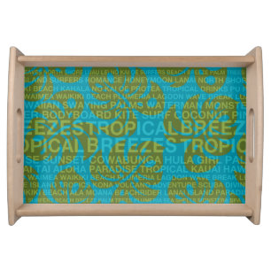 Summer Words Tropical and Monstera Leaf Tray