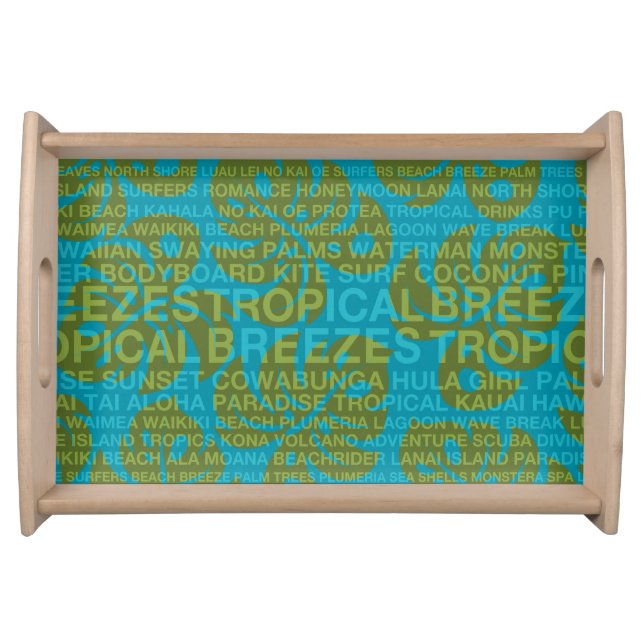 Summer Words Tropical and Monstera Leaf Tray (Front)