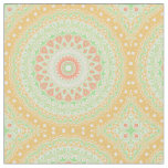 Summer Yellow and Green Mandala Pattern Design Fabric