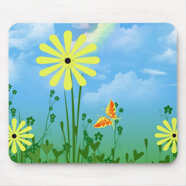 Summer Yellow Daisies Mouse Pad (Front)