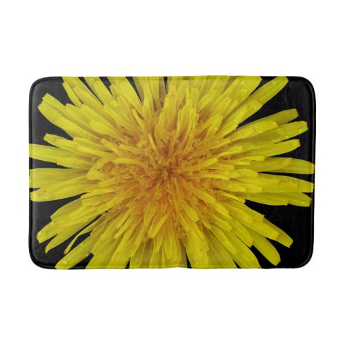 Summer Yellow Dandelion Flower on any Color Bath Mat